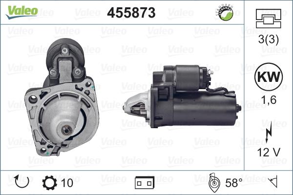 Valeo 455873 - Motorino d'avviamento autozon.pro