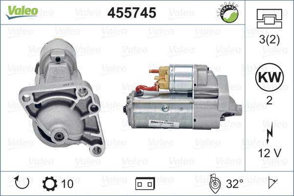 Valeo 455745 - Motorino d'avviamento autozon.pro