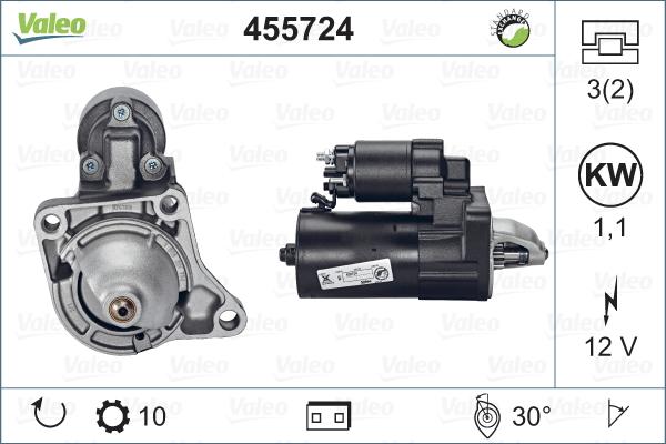 Valeo 455724 - Motorino d'avviamento autozon.pro