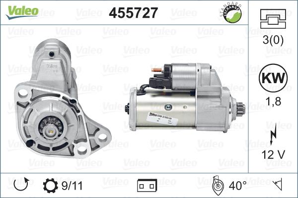 Valeo 455727 - Motorino d'avviamento autozon.pro