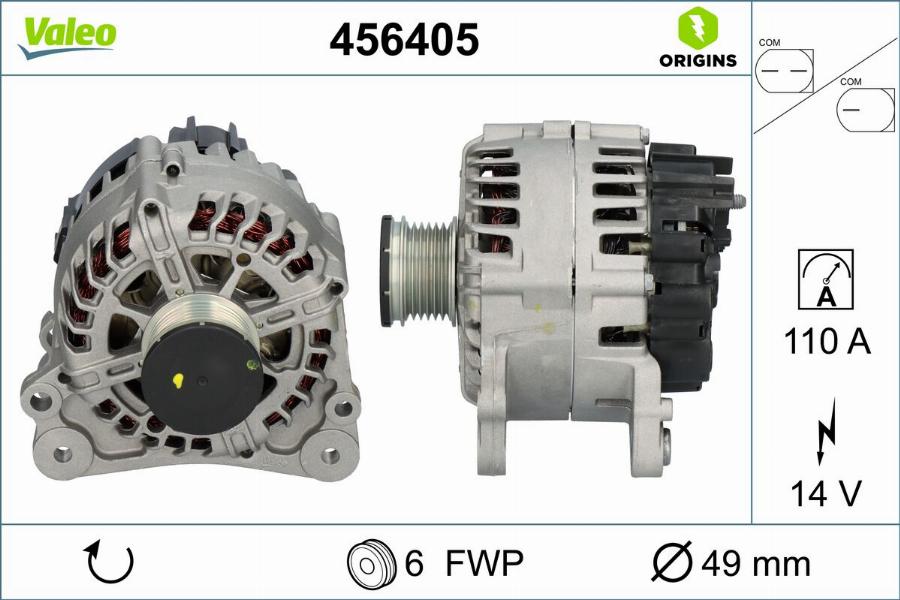 Valeo 456405 - Alternatore autozon.pro