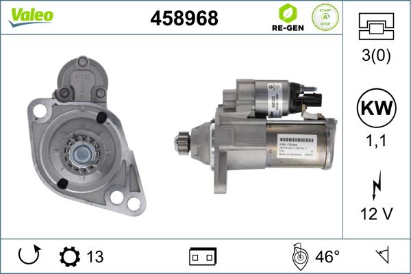 Valeo 458968 - Motorino d'avviamento autozon.pro