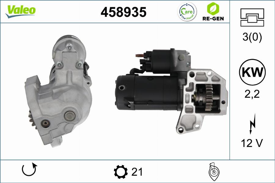 Valeo 458935 - Motorino d'avviamento autozon.pro