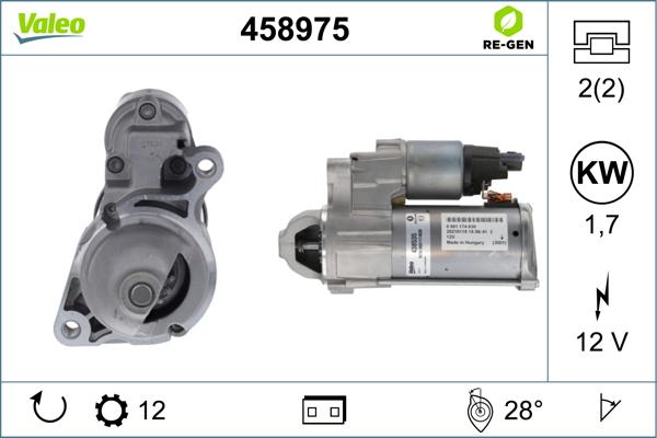 Valeo 458975 - Motorino d'avviamento autozon.pro