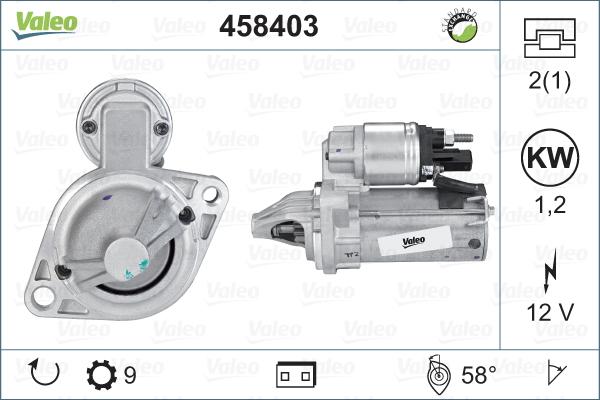 Valeo 458 403 - Motorino d'avviamento autozon.pro