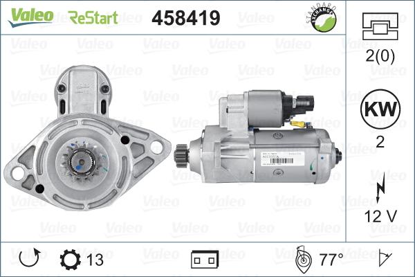 Valeo 458419 - Motorino d'avviamento autozon.pro