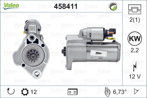 Valeo 458411 - Motorino d'avviamento autozon.pro