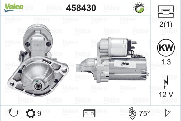 Valeo 458430 - Motorino d'avviamento autozon.pro