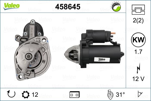 Valeo 458645 - Motorino d'avviamento autozon.pro