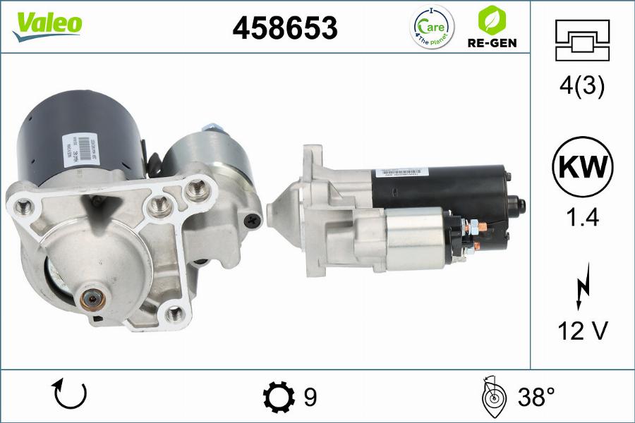 Valeo 458653 - Motorino d'avviamento autozon.pro