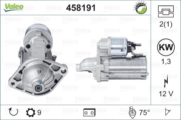 Valeo 458191 - Motorino d'avviamento autozon.pro