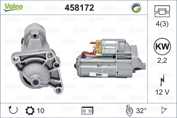 Valeo 458172 - Motorino d'avviamento autozon.pro