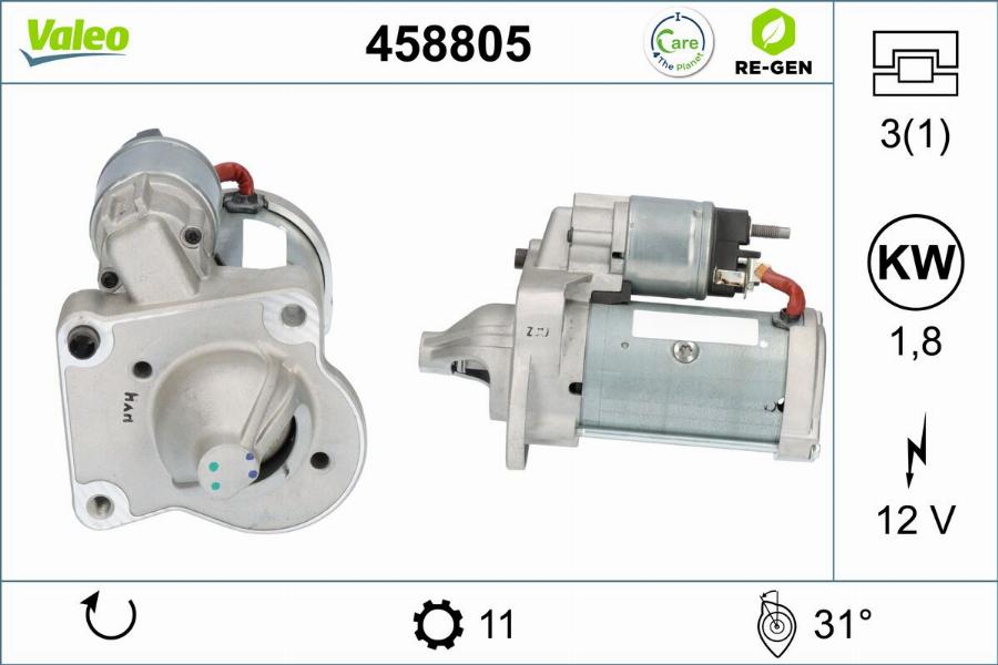 Valeo 458805 - Motorino d'avviamento autozon.pro