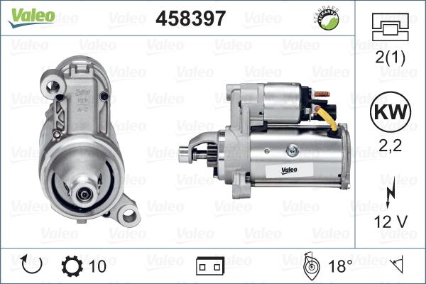 Valeo 458 397 - Motorino d'avviamento autozon.pro