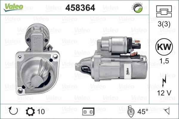 Valeo 458364 - Motorino d'avviamento autozon.pro