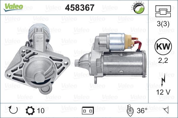 Valeo 458367 - Motorino d'avviamento autozon.pro