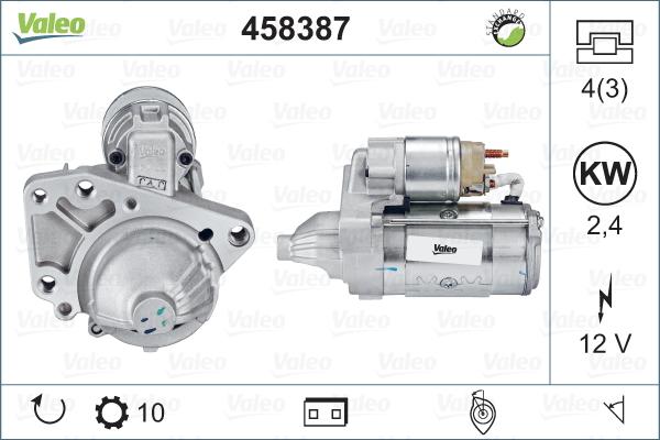 Valeo 458387 - Motorino d'avviamento autozon.pro