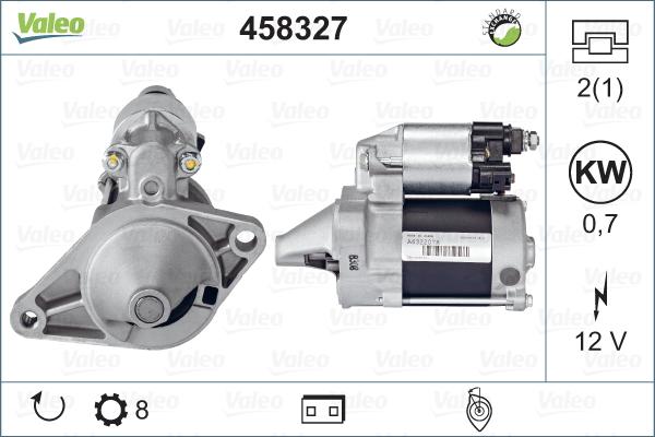 Valeo 458327 - Motorino d'avviamento autozon.pro