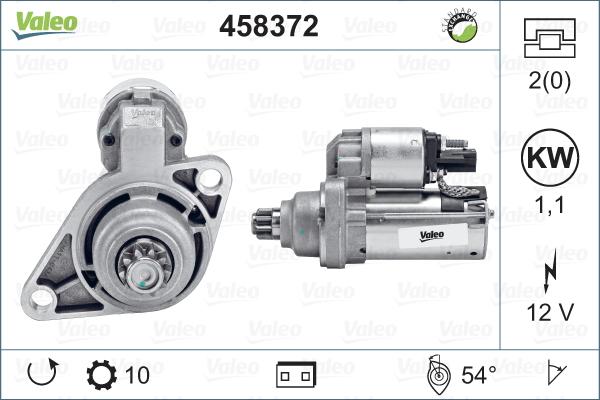 Valeo 458372 - Motorino d'avviamento autozon.pro