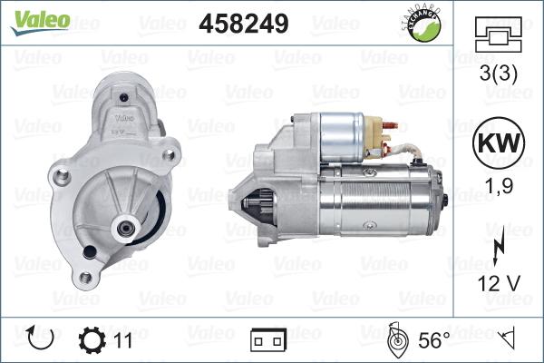 Valeo 458249 - Motorino d'avviamento autozon.pro