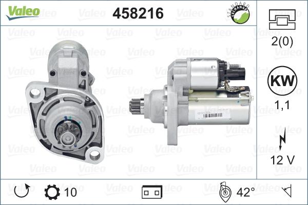 Valeo 458216 - Motorino d'avviamento autozon.pro