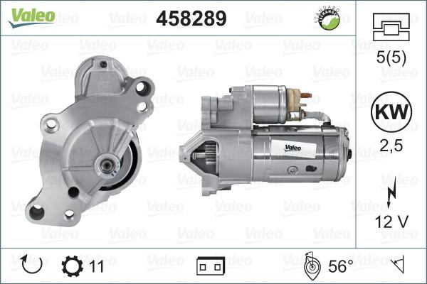 Valeo 458289 - Motorino d'avviamento autozon.pro