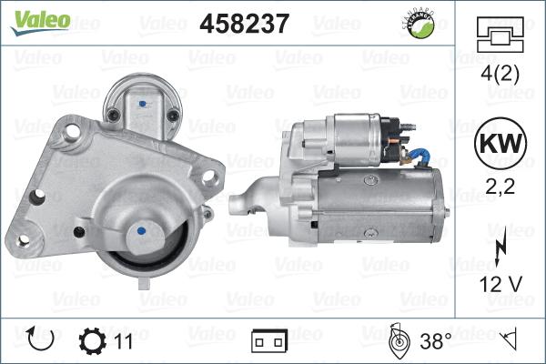 Valeo 458237 - Motorino d'avviamento autozon.pro