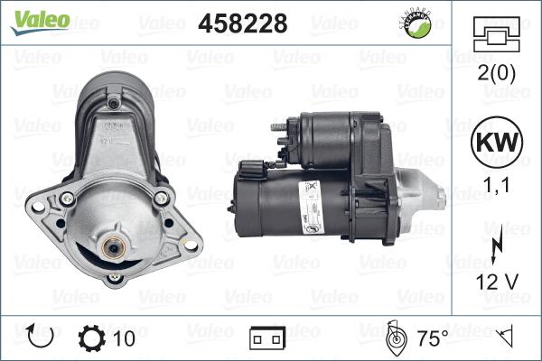 Valeo 458228 - Motorino d'avviamento autozon.pro