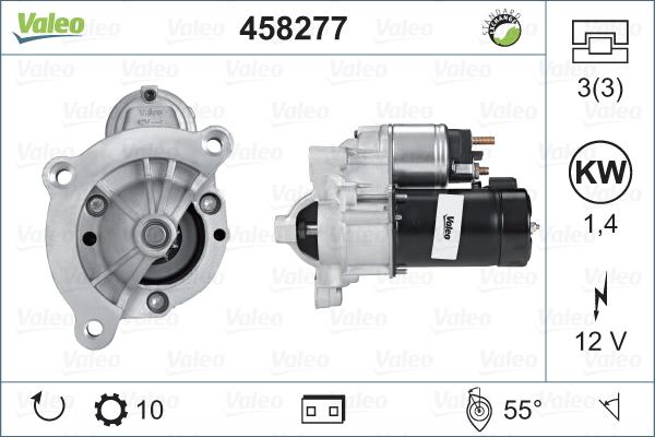 Valeo 458277 - Motorino d'avviamento autozon.pro