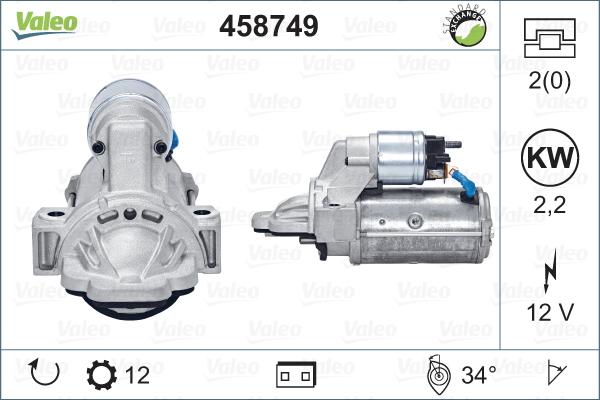 Valeo 458749 - Motorino d'avviamento autozon.pro