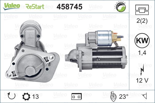 Valeo 458745 - Motorino d'avviamento autozon.pro