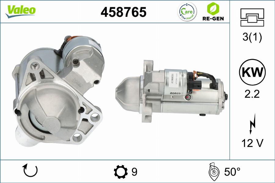 Valeo 458765 - Motorino d'avviamento autozon.pro