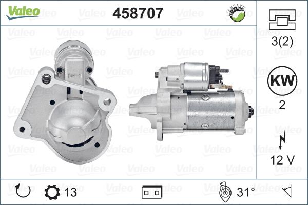 Valeo 458707 - Motorino d'avviamento autozon.pro