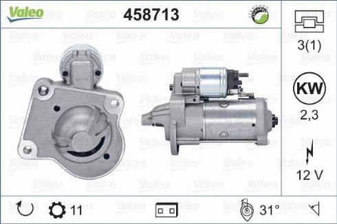 Valeo 458713 - Motorino d'avviamento autozon.pro