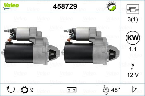 Valeo 458729 - Motorino d'avviamento autozon.pro