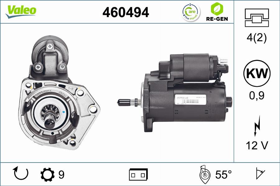 Valeo 460494 - Motorino d'avviamento autozon.pro