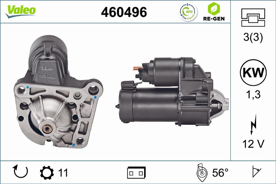 Valeo 460496 - Motorino d'avviamento autozon.pro