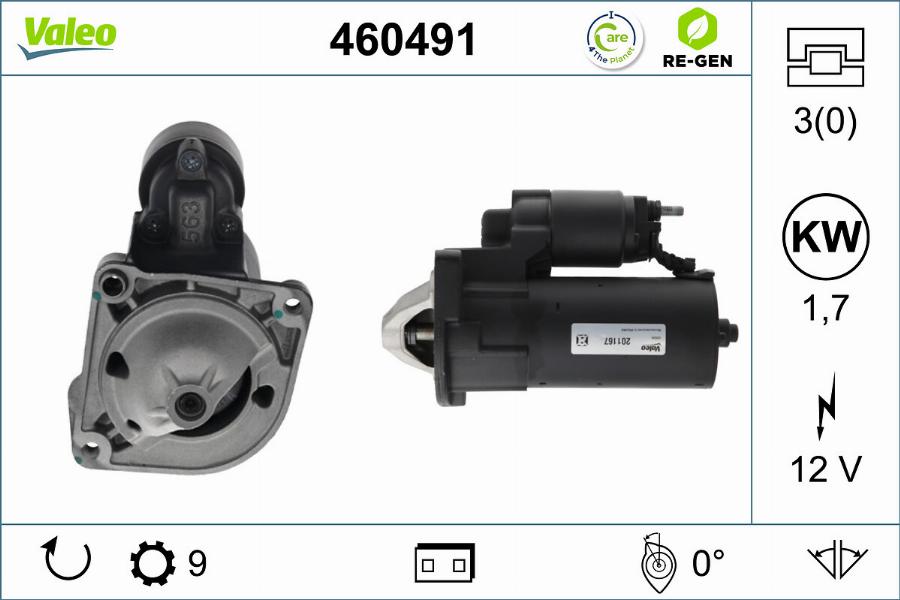 Valeo 460491 - Motorino d'avviamento autozon.pro