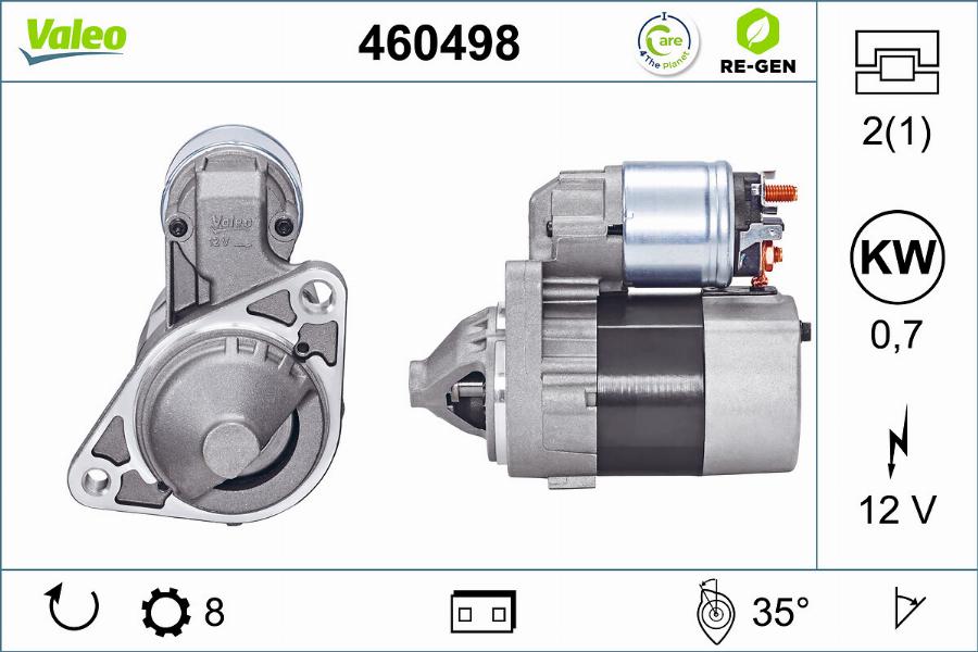 Valeo 460498 - Motorino d'avviamento autozon.pro