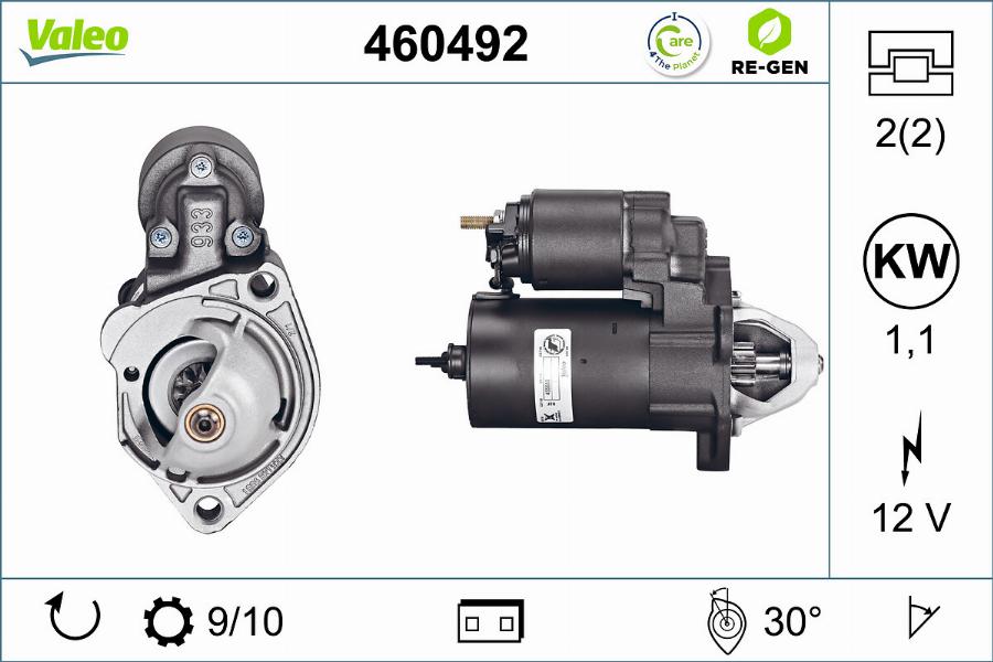 Valeo 460492 - Motorino d'avviamento autozon.pro