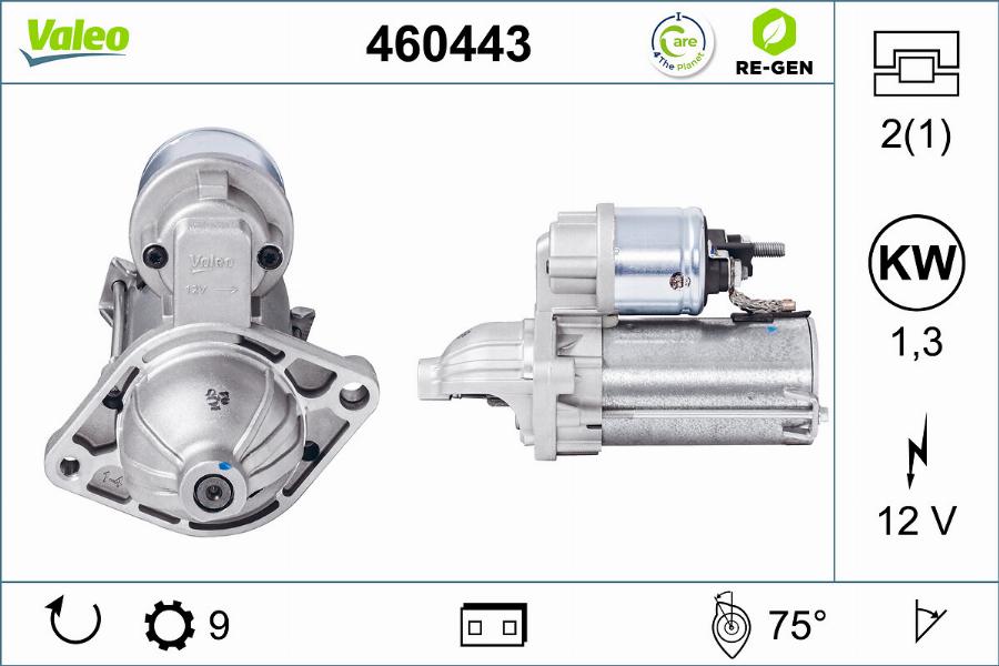 Valeo 460443 - Motorino d'avviamento autozon.pro