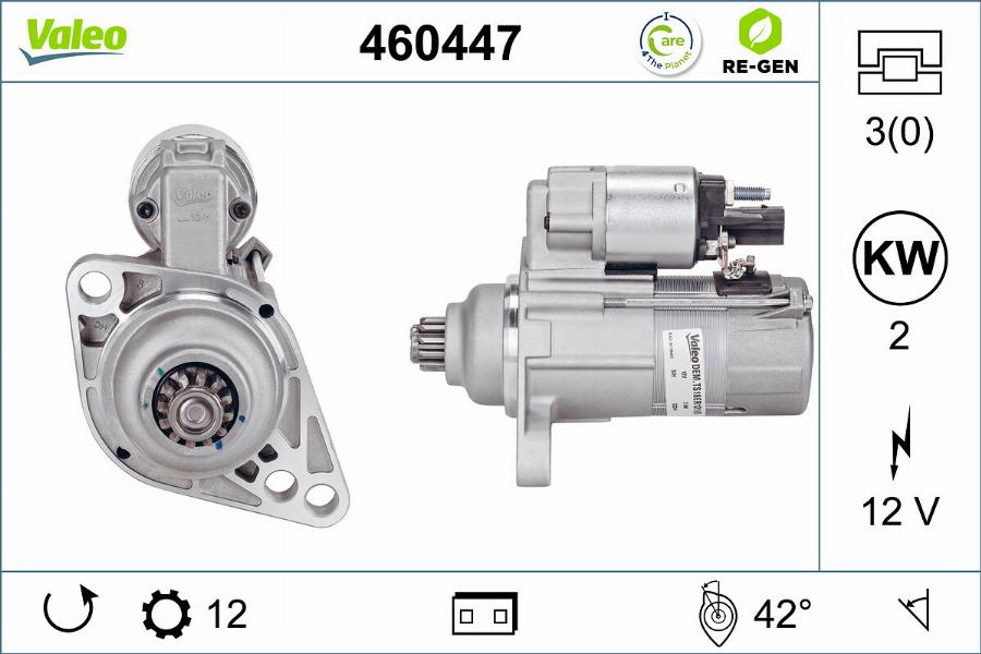 Valeo 460447 - Motorino d'avviamento autozon.pro