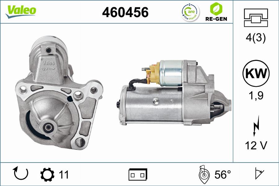 Valeo 460456 - Motorino d'avviamento autozon.pro