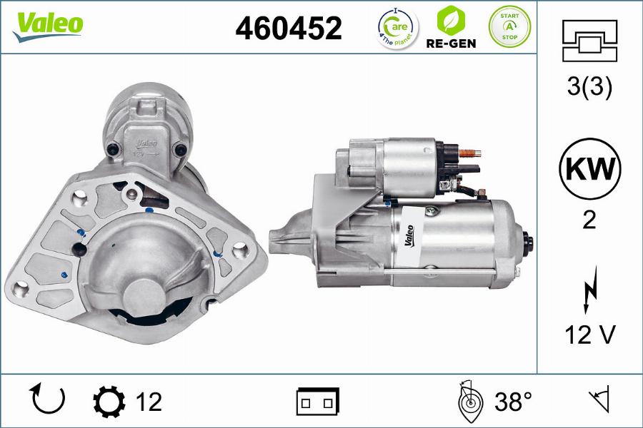 Valeo 460452 - Motorino d'avviamento autozon.pro