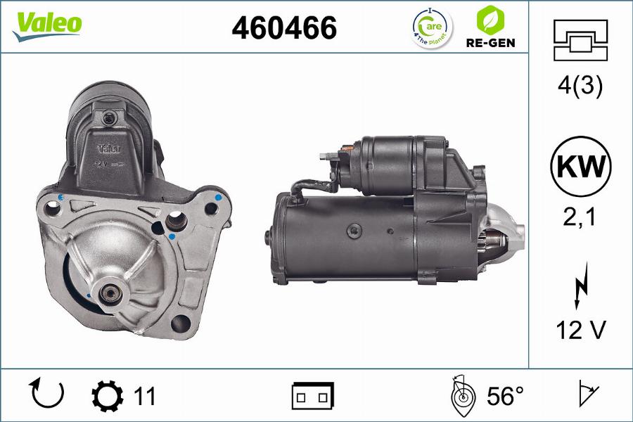 Valeo 460466 - Motorino d'avviamento autozon.pro