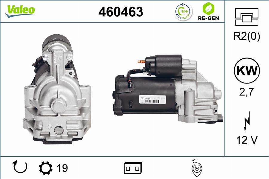 Valeo 460463 - Motorino d'avviamento autozon.pro