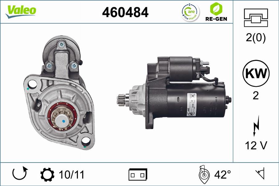 Valeo 460484 - Motorino d'avviamento autozon.pro