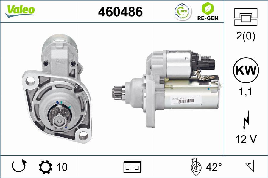 Valeo 460486 - Motorino d'avviamento autozon.pro