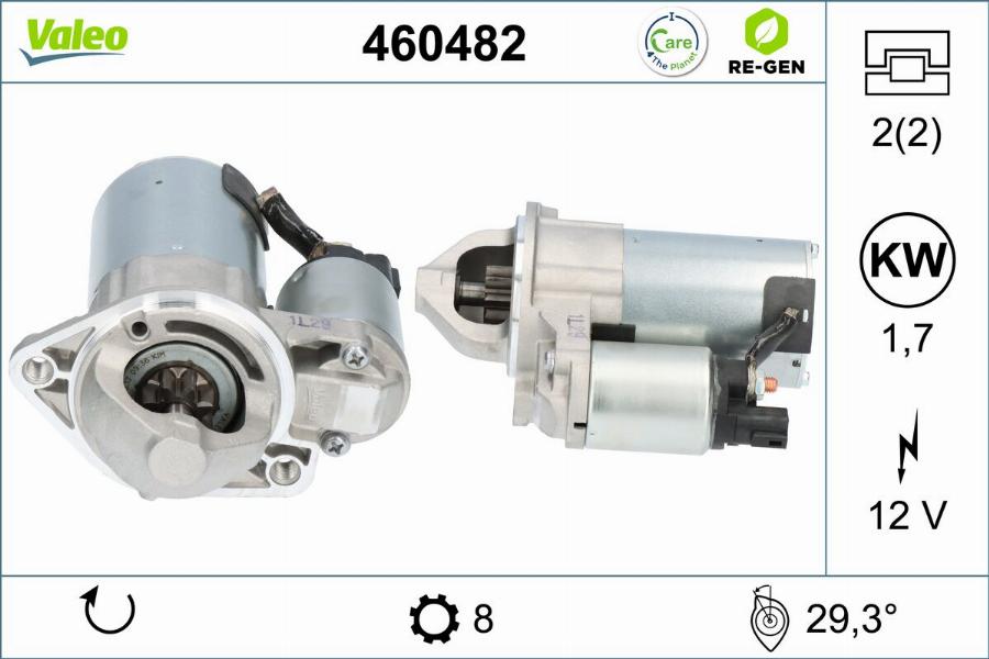 Valeo 460482 - Motorino d'avviamento autozon.pro