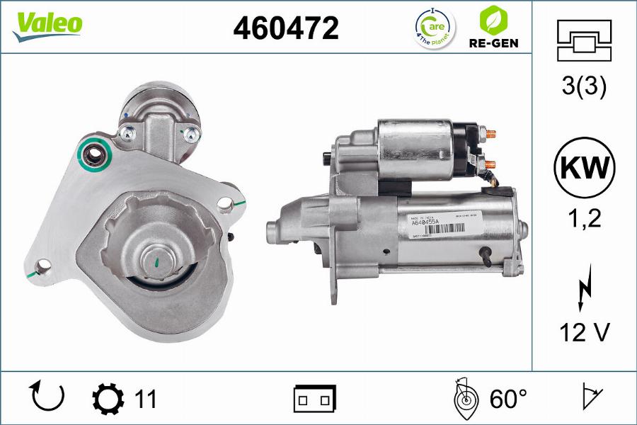 Valeo 460472 - Motorino d'avviamento autozon.pro